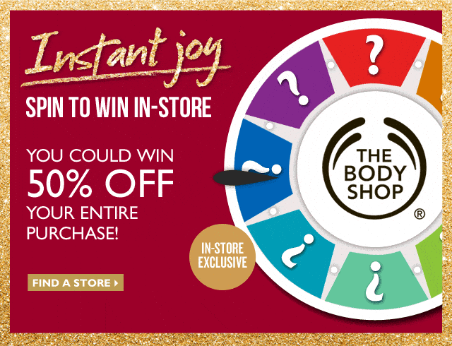 The Body Shop animated email graphic